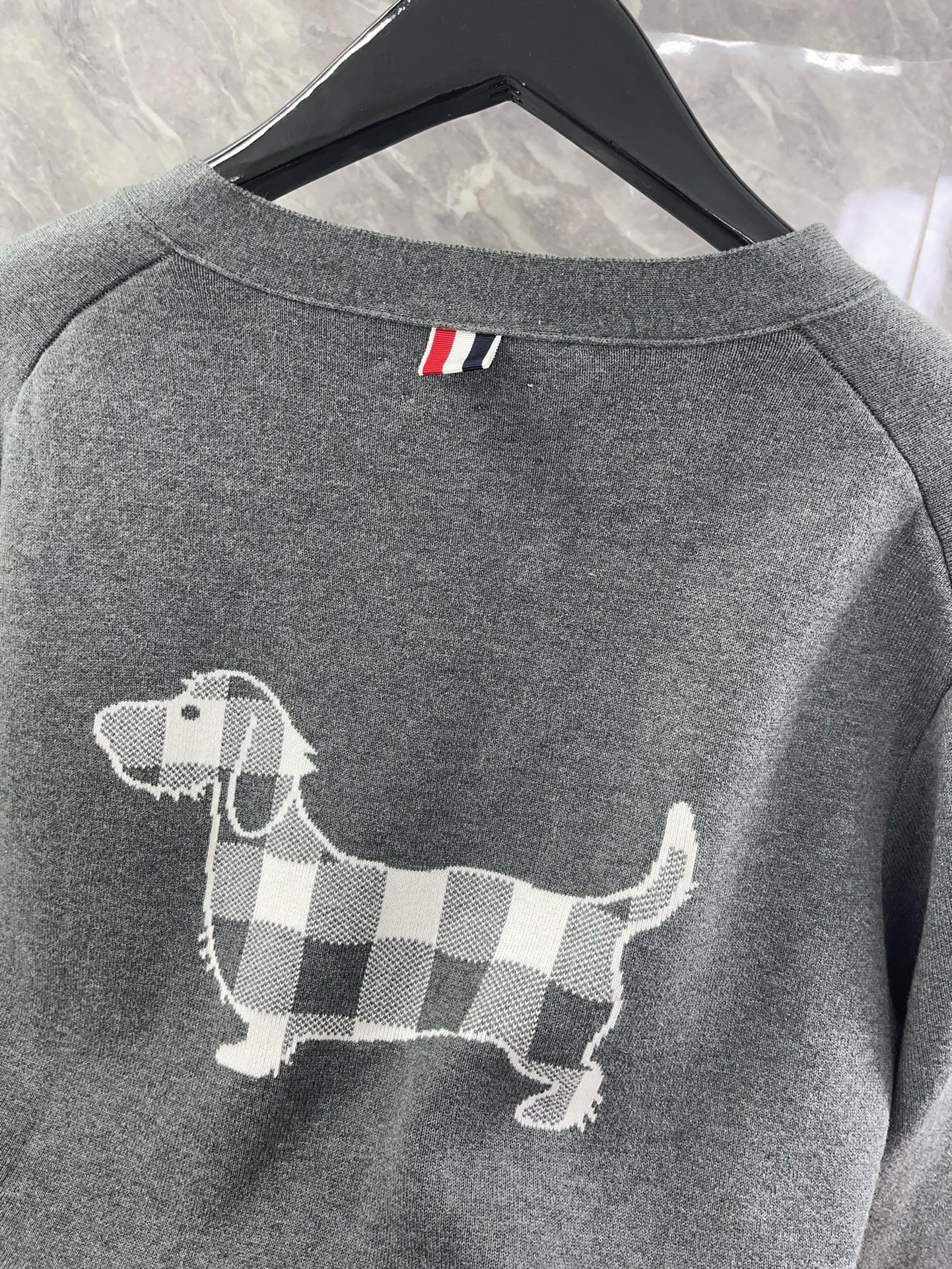 Thom Browne Classic puppy knitted cardigan view 9