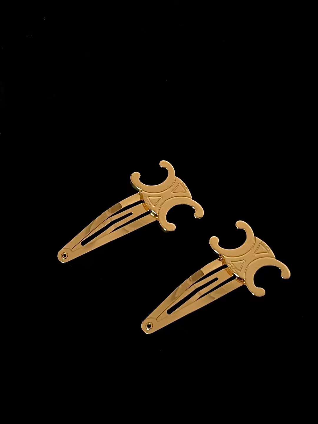 Celine Triomphe Set of 2 Snap Hair Clips view 3