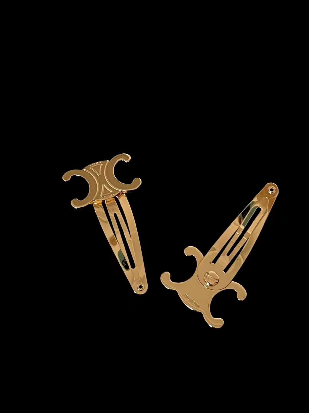 Celine Triomphe Set of 2 Snap Hair Clips view 4