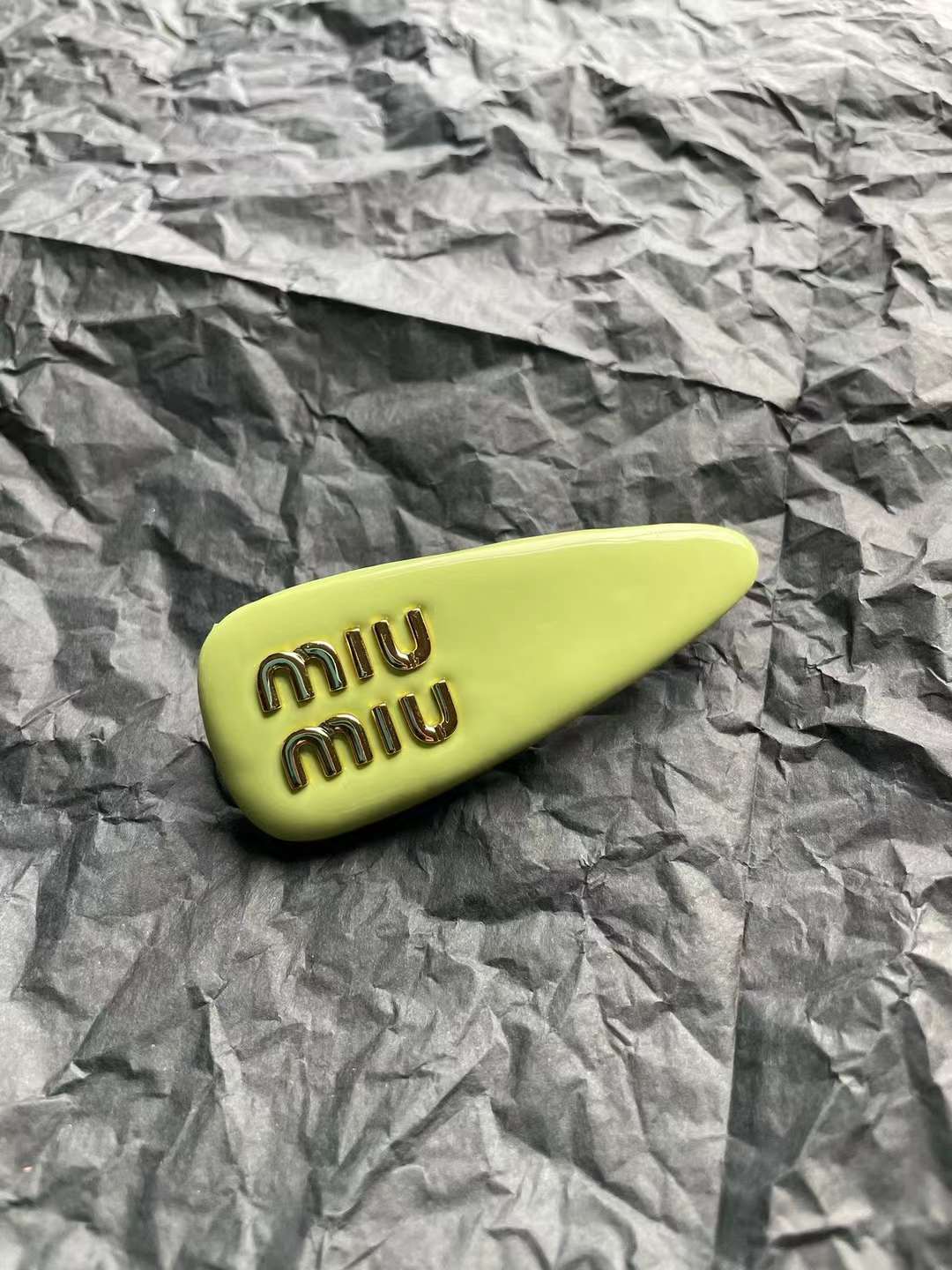 Miu Miu Patent leather hair clip view 2