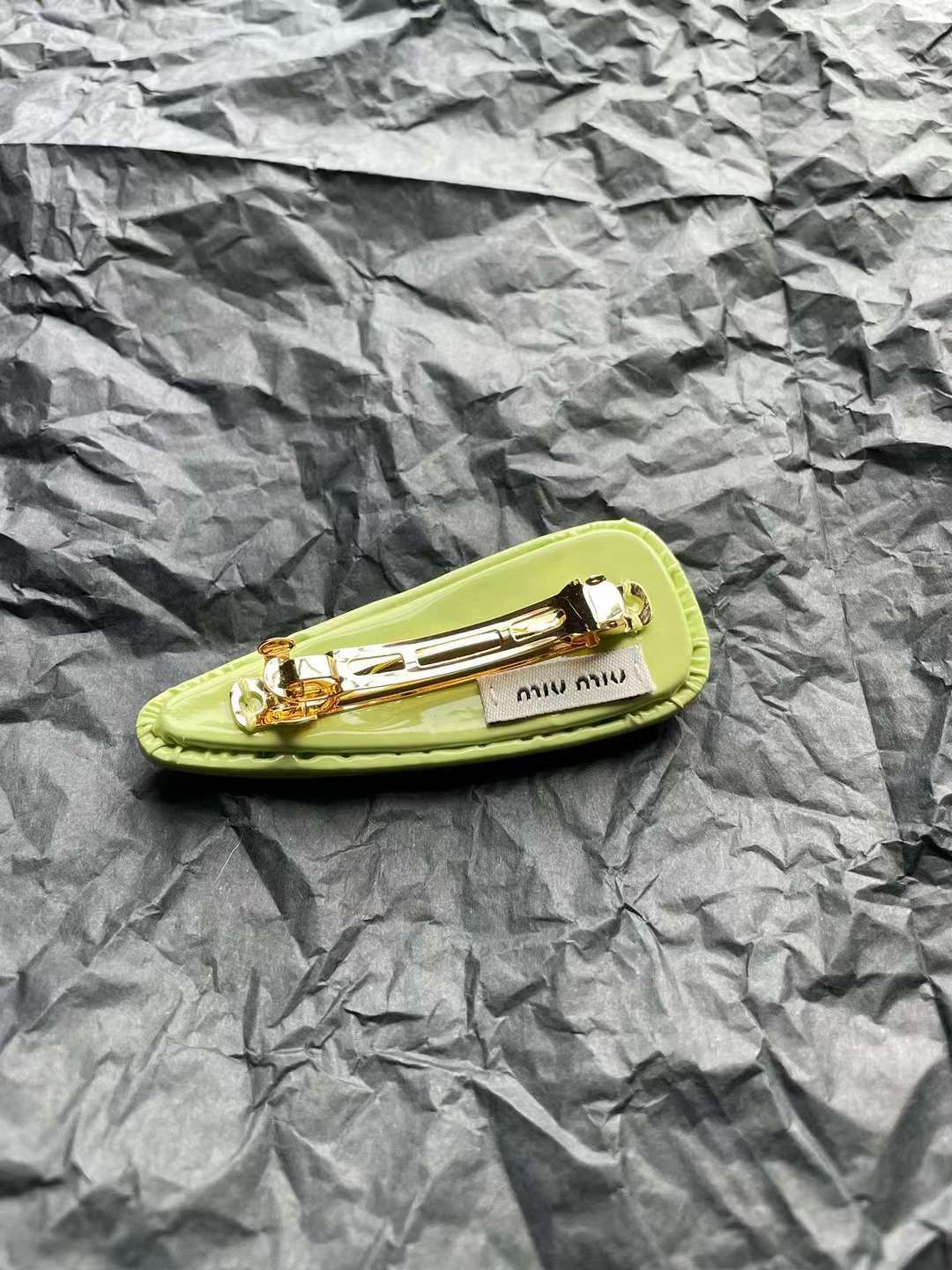 Miu Miu Patent leather hair clip view 3