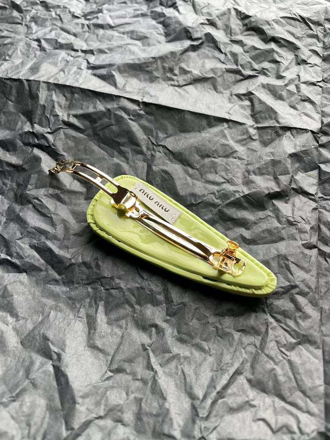 Miu Miu Patent leather hair clip view 4