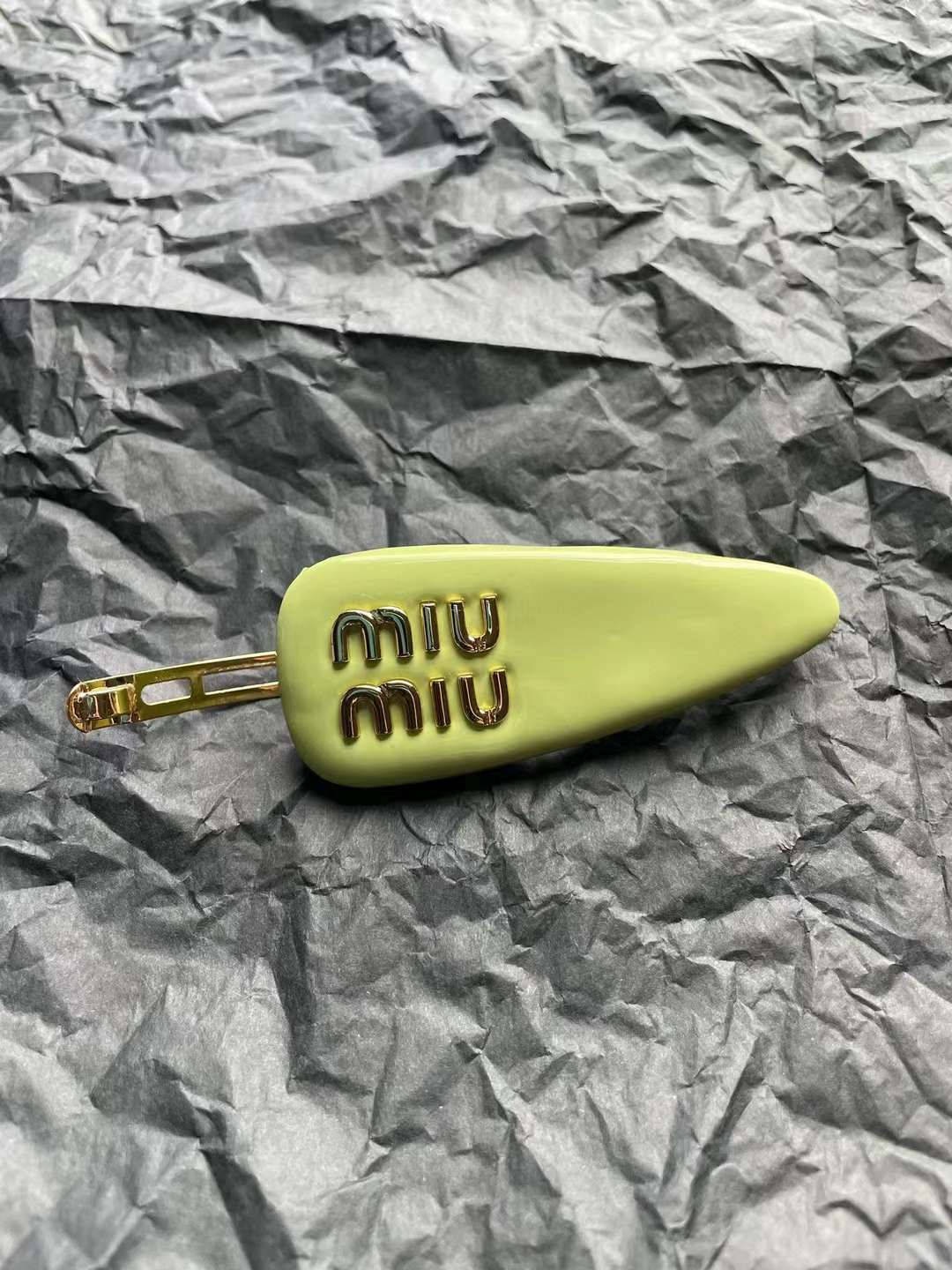 Miu Miu Patent leather hair clip view 5