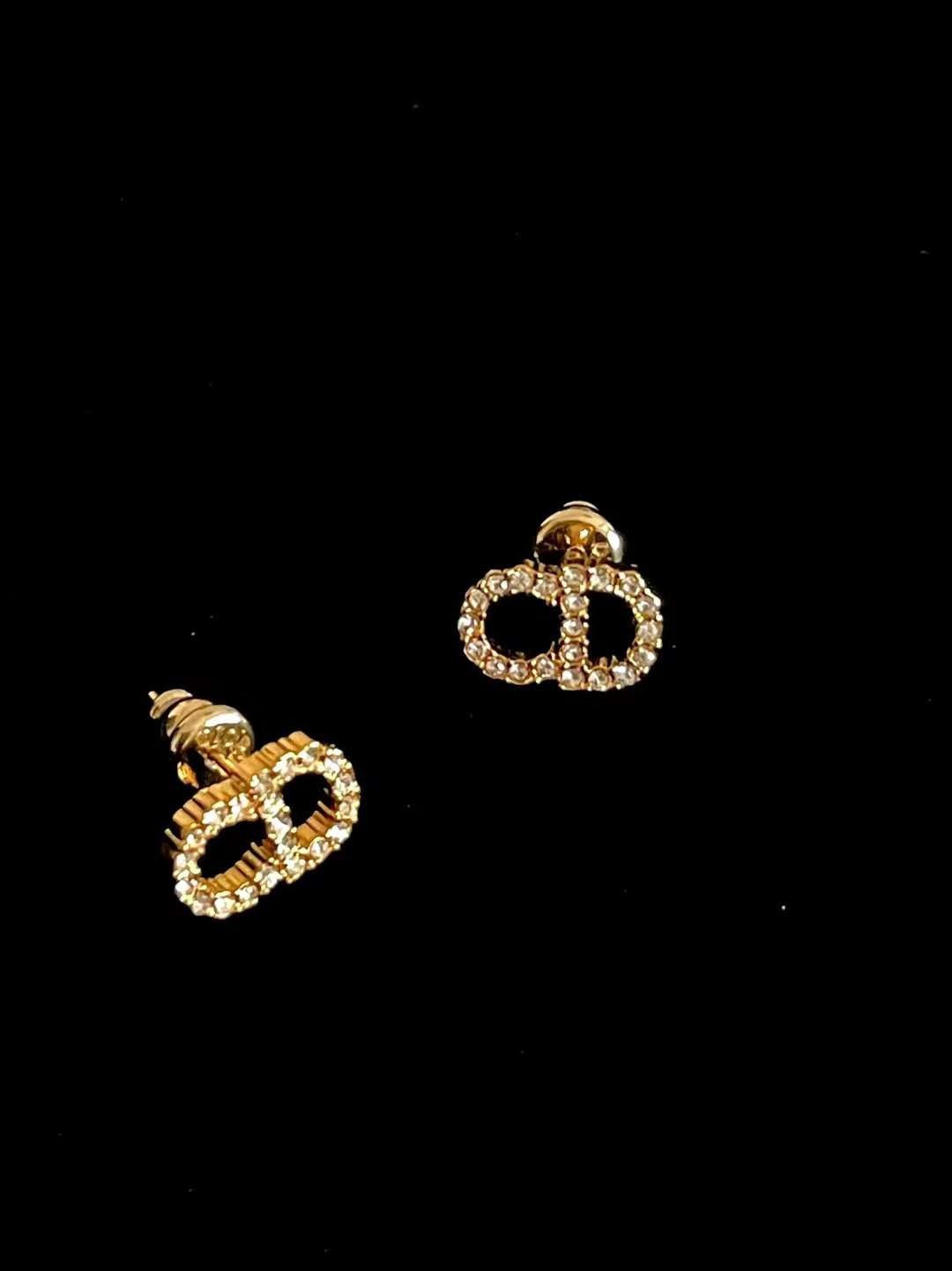 Dior Logo Stud Earrings view 2