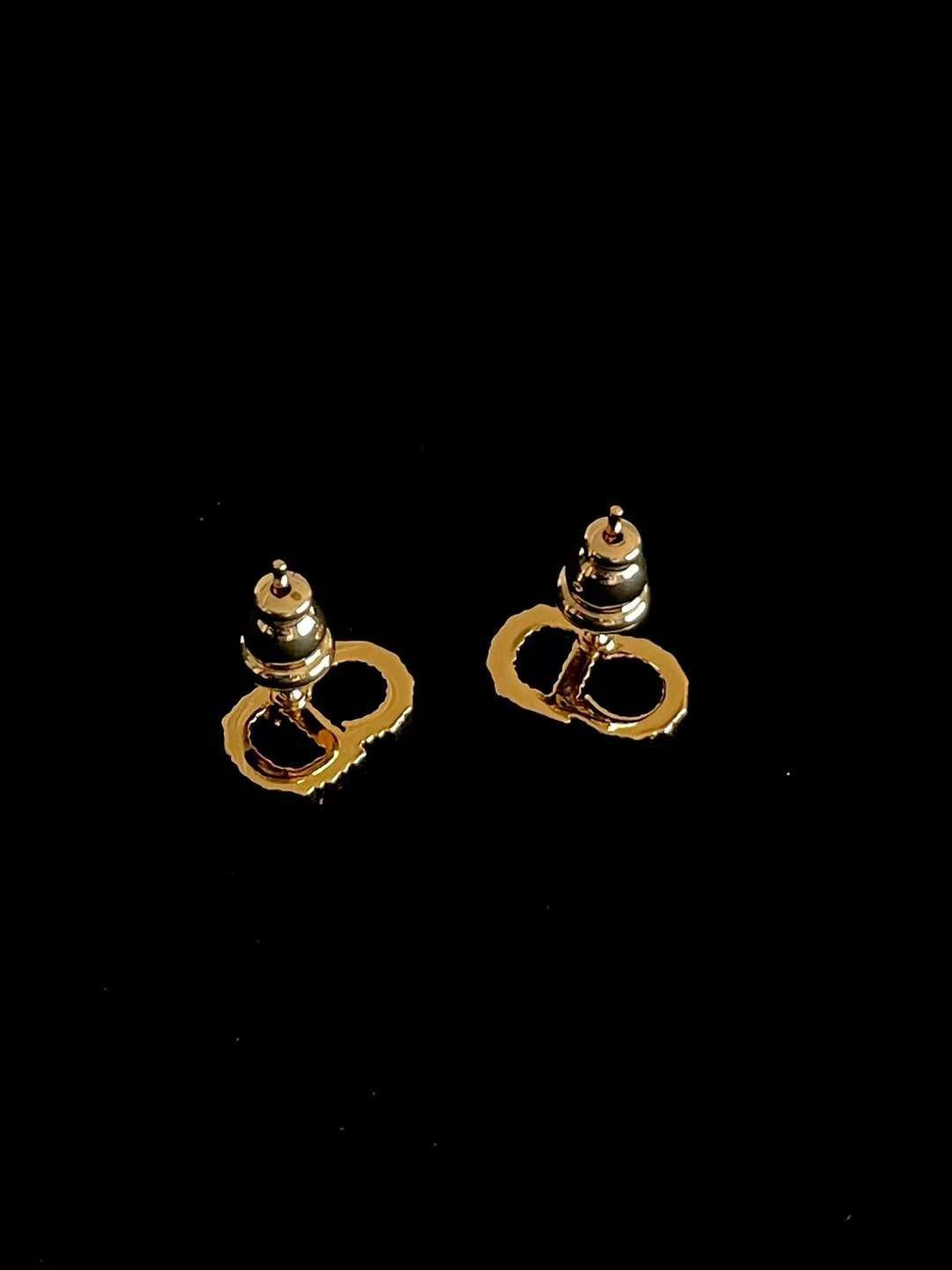 Dior Logo Stud Earrings view 4