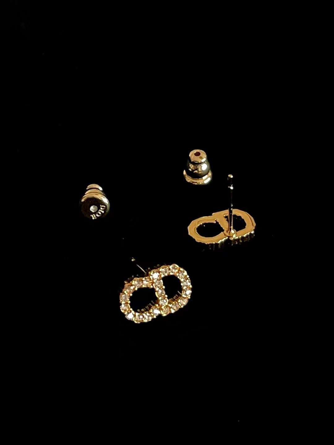 Dior Logo Stud Earrings view 5