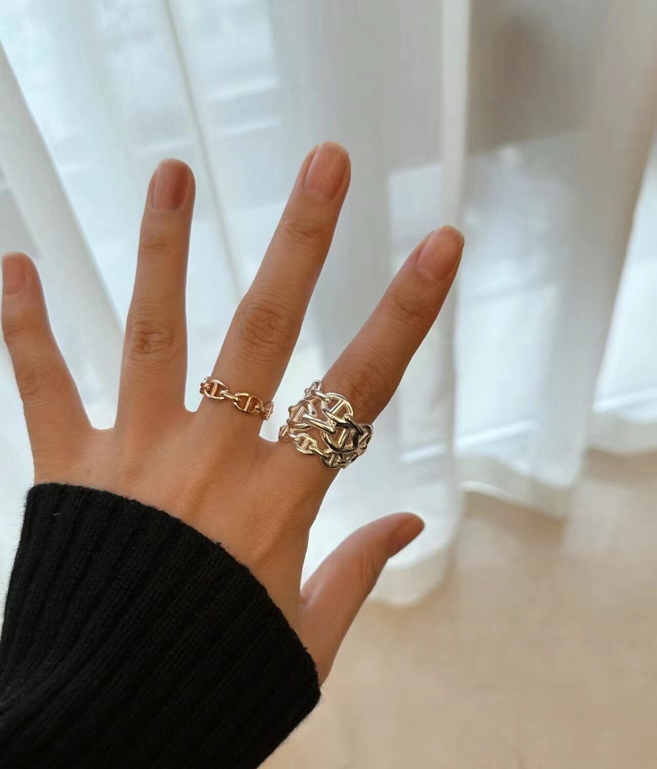Hermès VChaine d’ancre Enchainee ring view 10