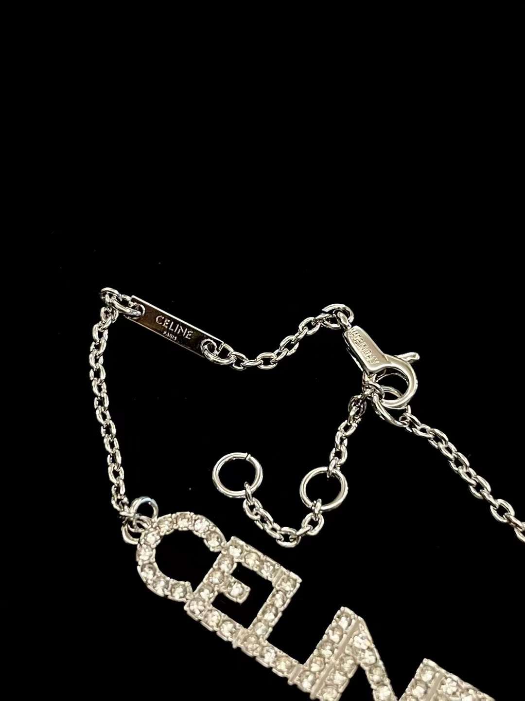 Celine Diamond-filled logo bracelet view 3