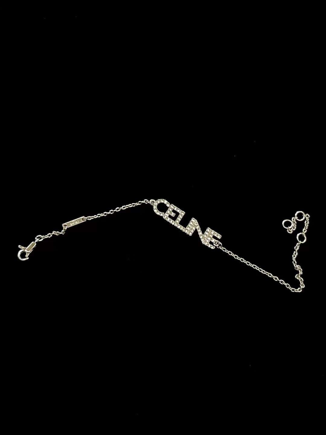 Celine Diamond-filled logo bracelet view 5