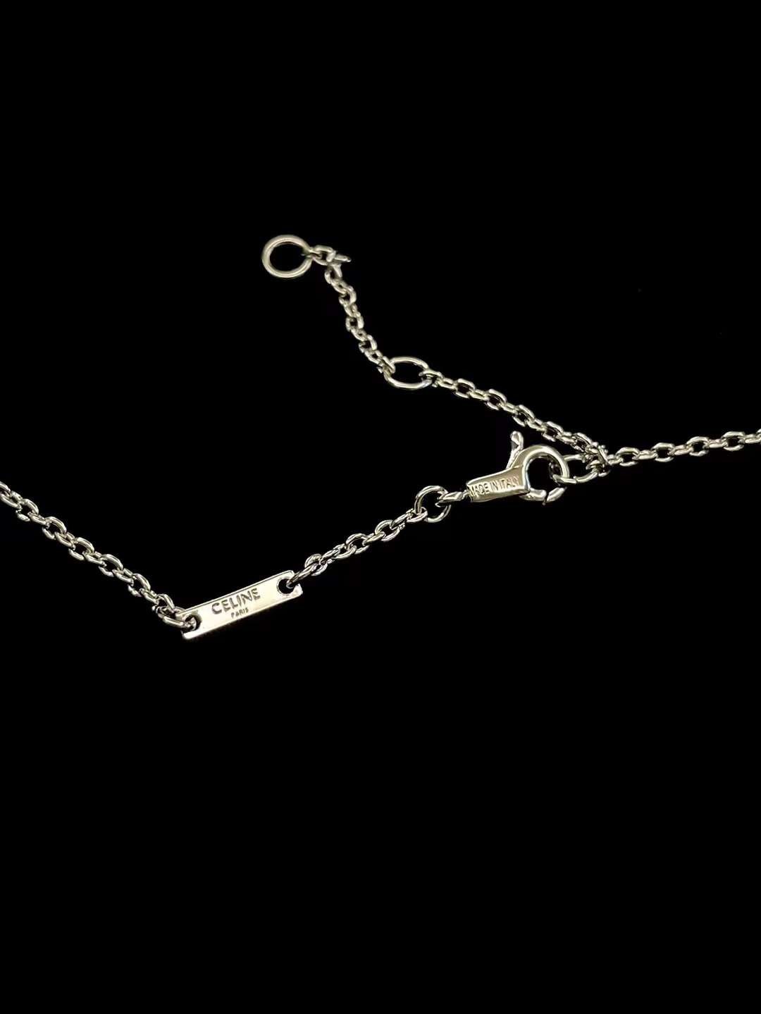 Celine Necklace full of diamond logo view 5