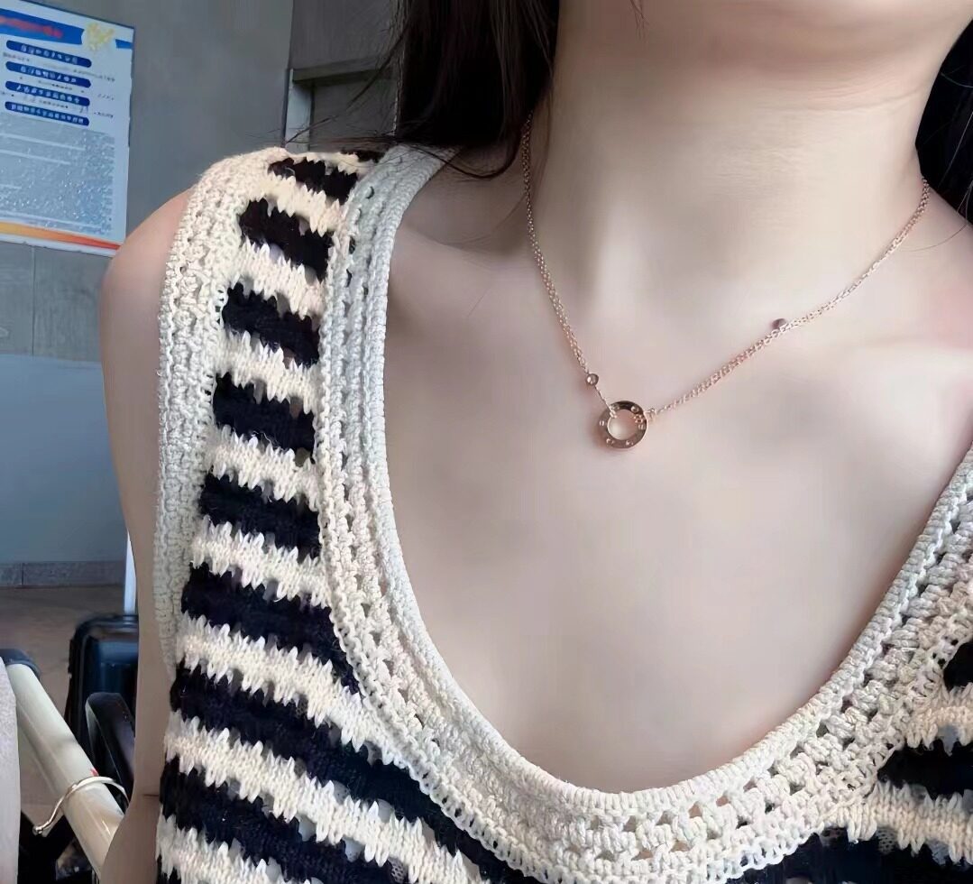 Cartier LOVE Pancake necklace view 1