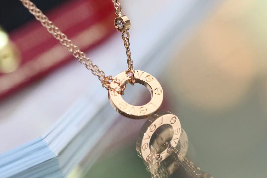 Cartier LOVE Pancake necklace view 2