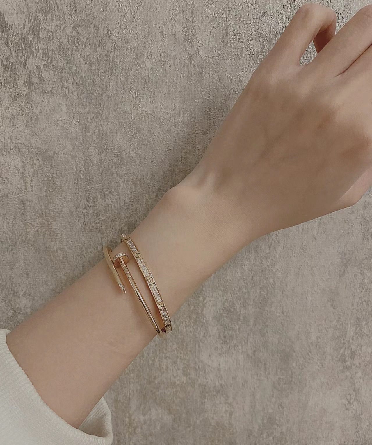 Cartier bracelet LOVE diamond-laden view 1