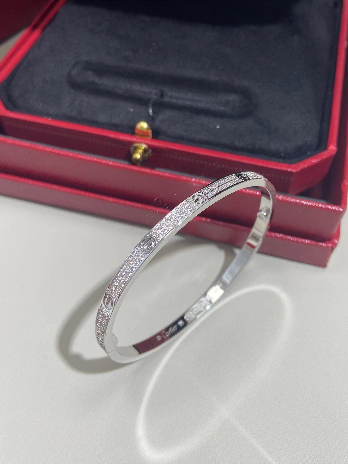 Cartier bracelet LOVE diamond-laden view 3