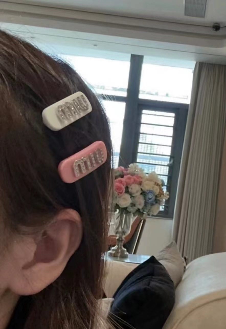 Miu Miu full drill bobby pin view 1