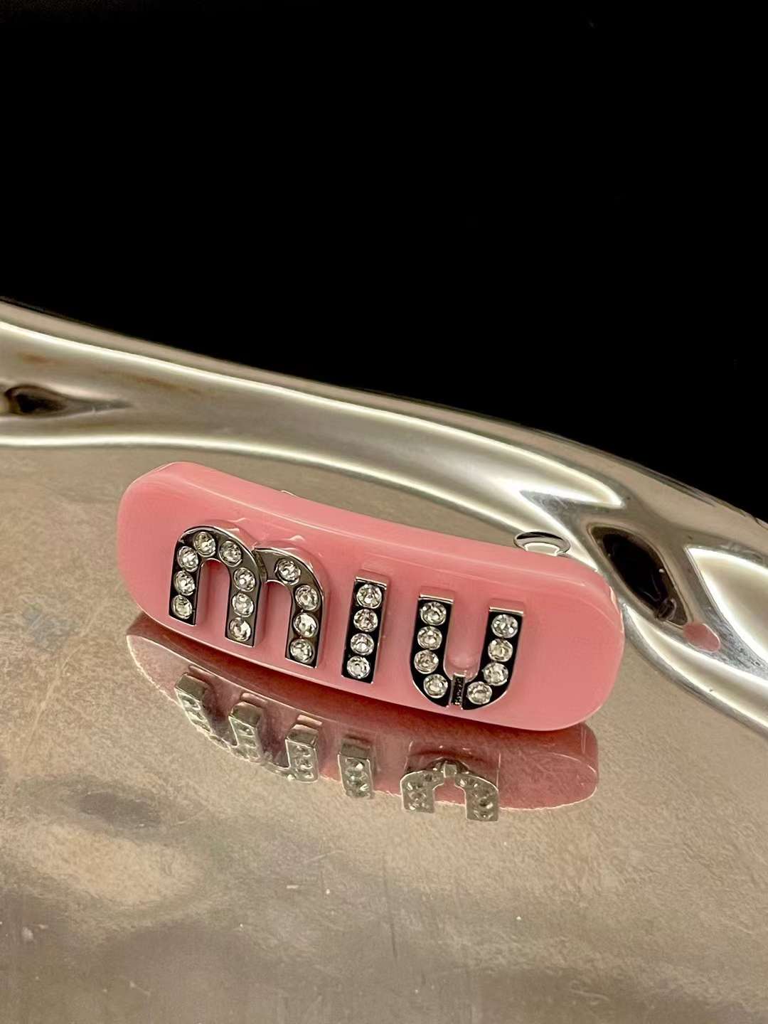 Miu Miu full drill bobby pin view 2
