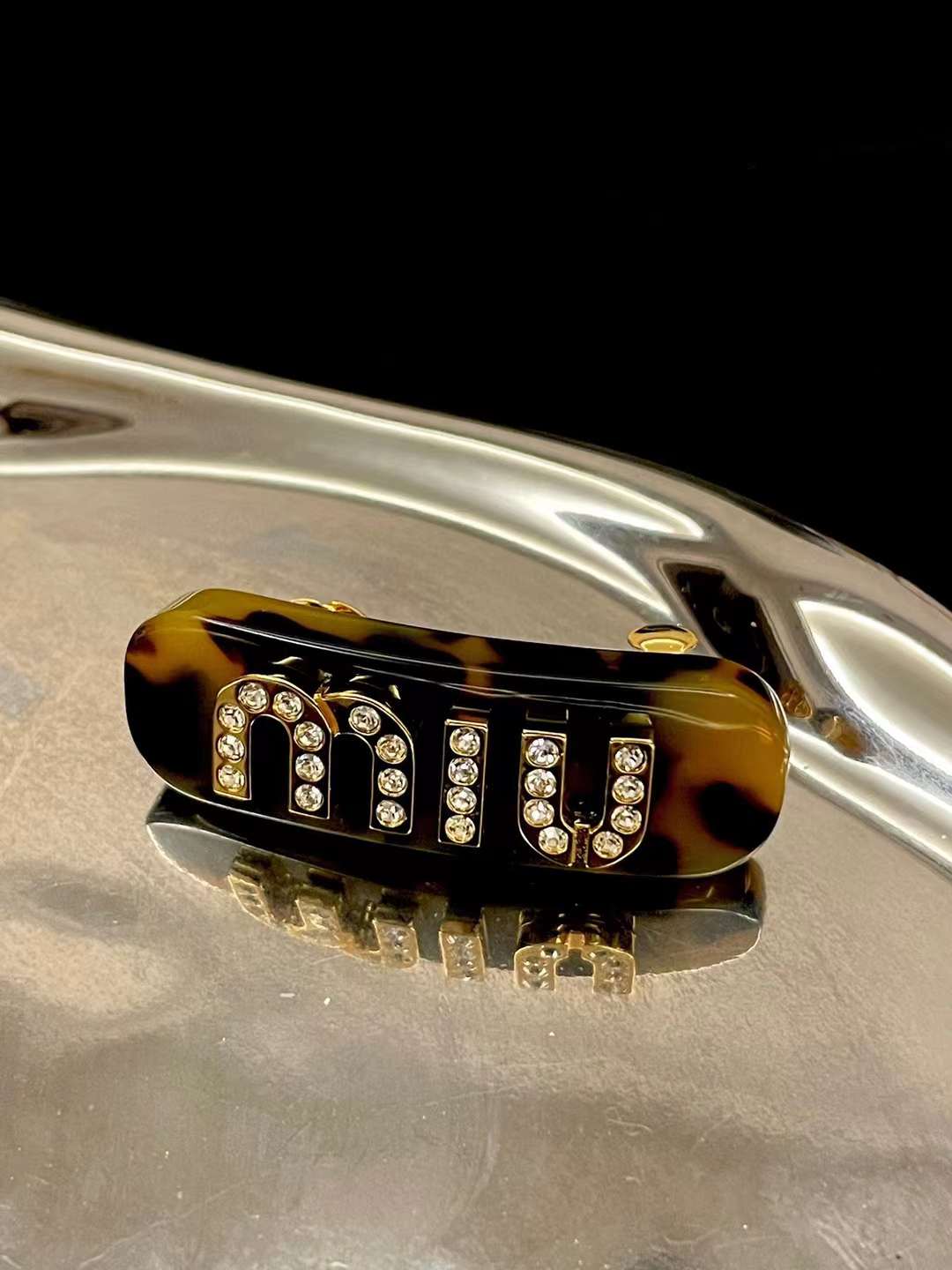 Miu Miu full drill bobby pin view 6