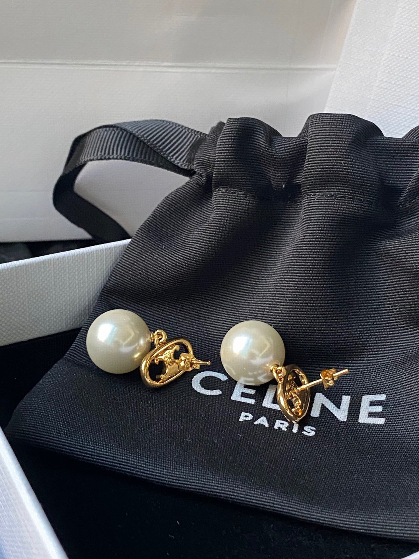 Celine Pearl Earrings view 5