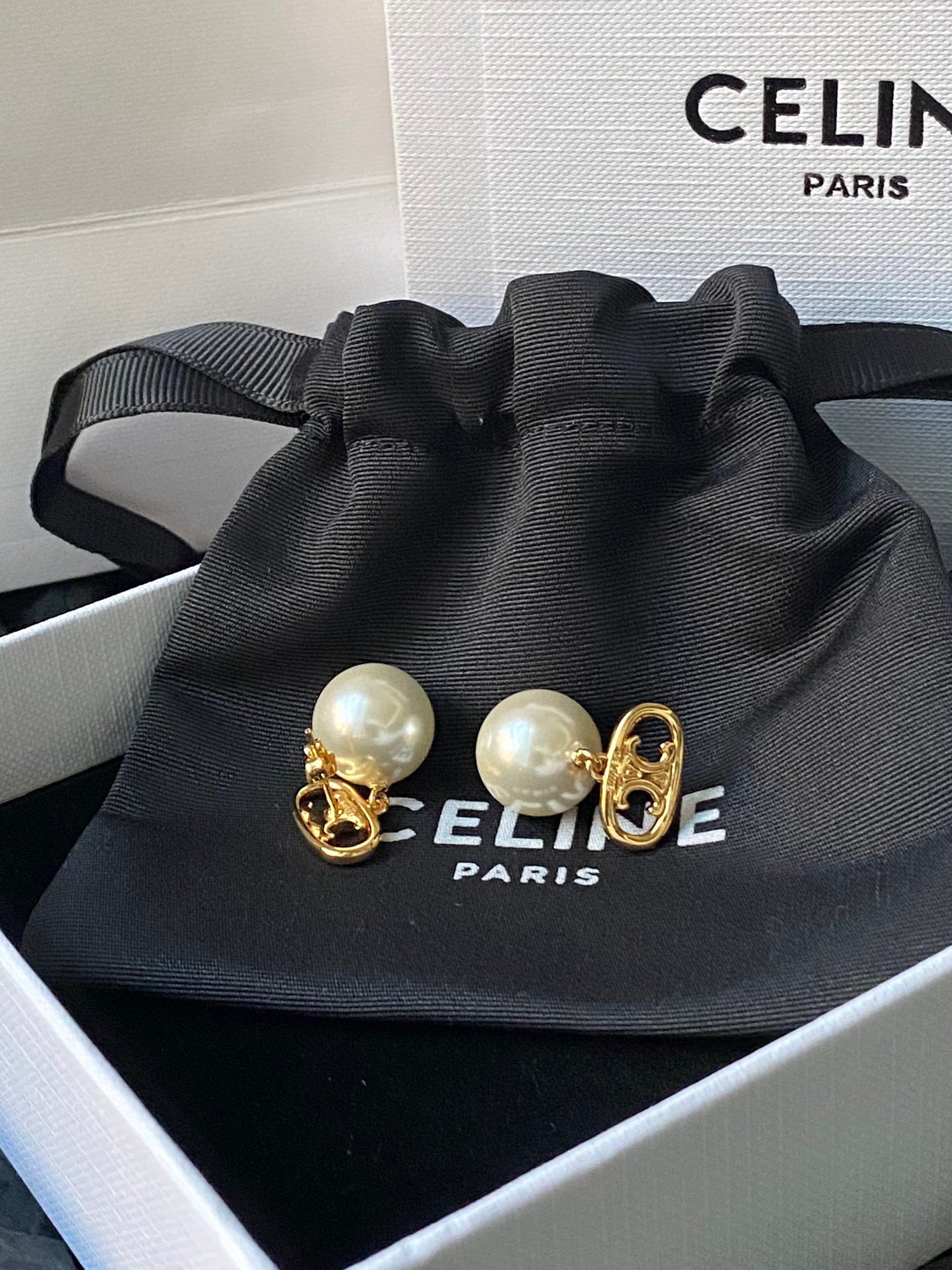 Celine Pearl Earrings view 6