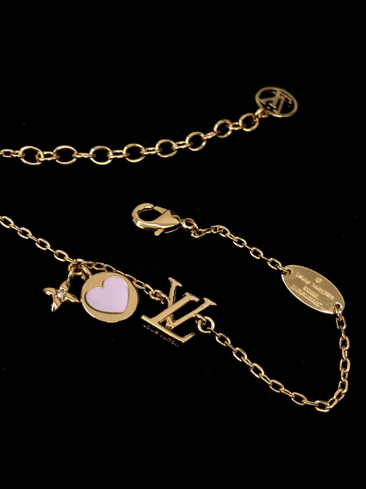 Louis Vuitton Pink Heart Bracelet view 2
