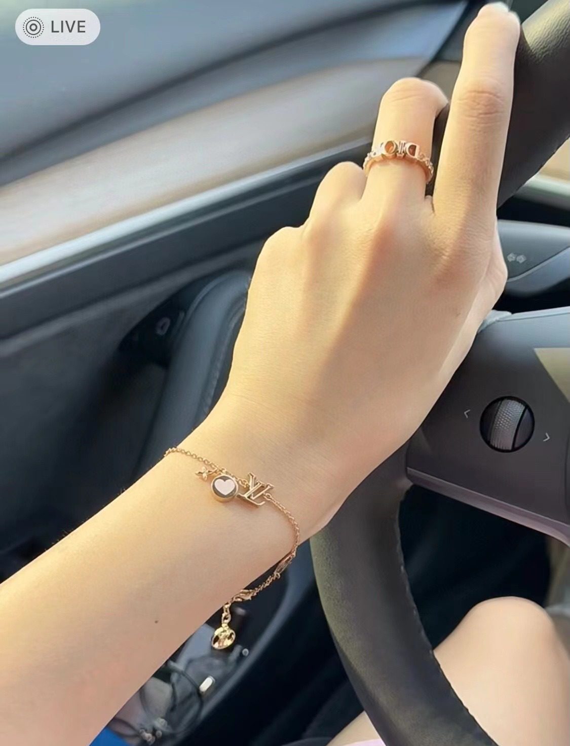 Louis Vuitton Pink Heart Bracelet view 6