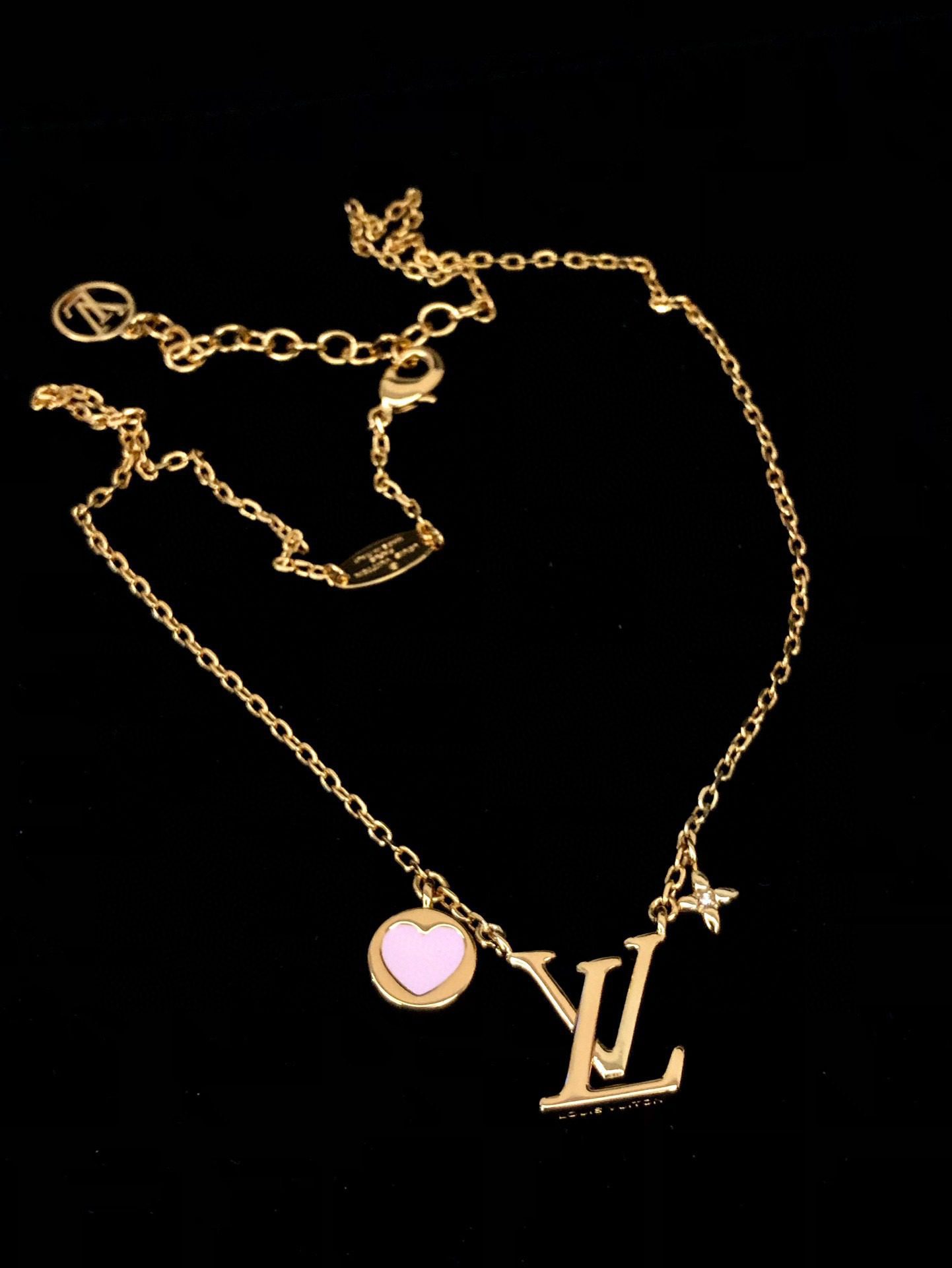 Louis Vuitton Pink Heart Necklace view 1