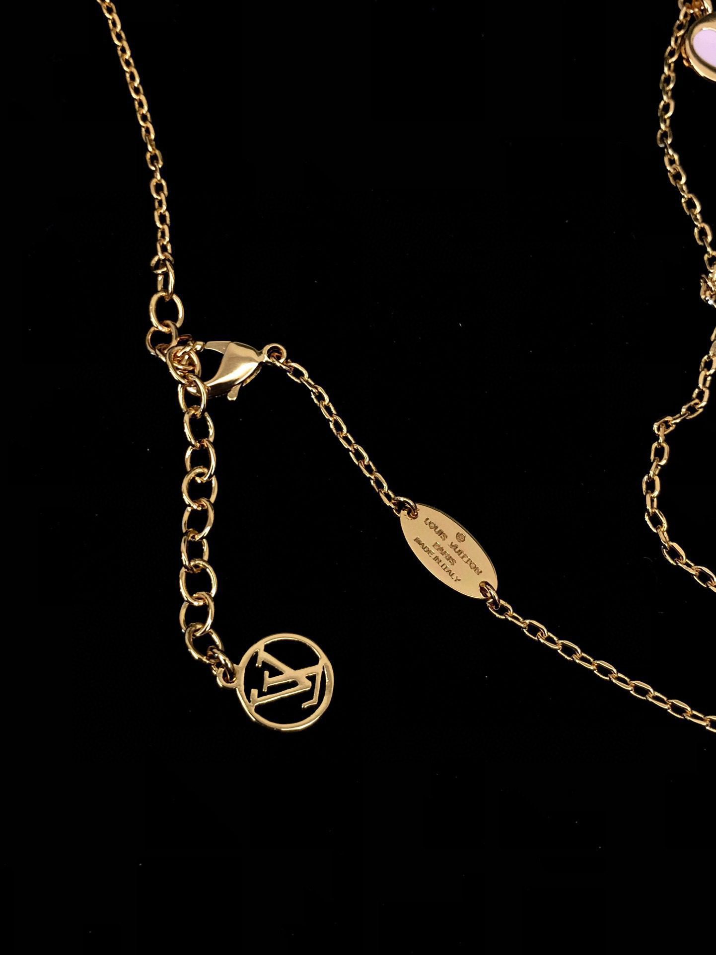 Louis Vuitton Pink Heart Necklace view 4