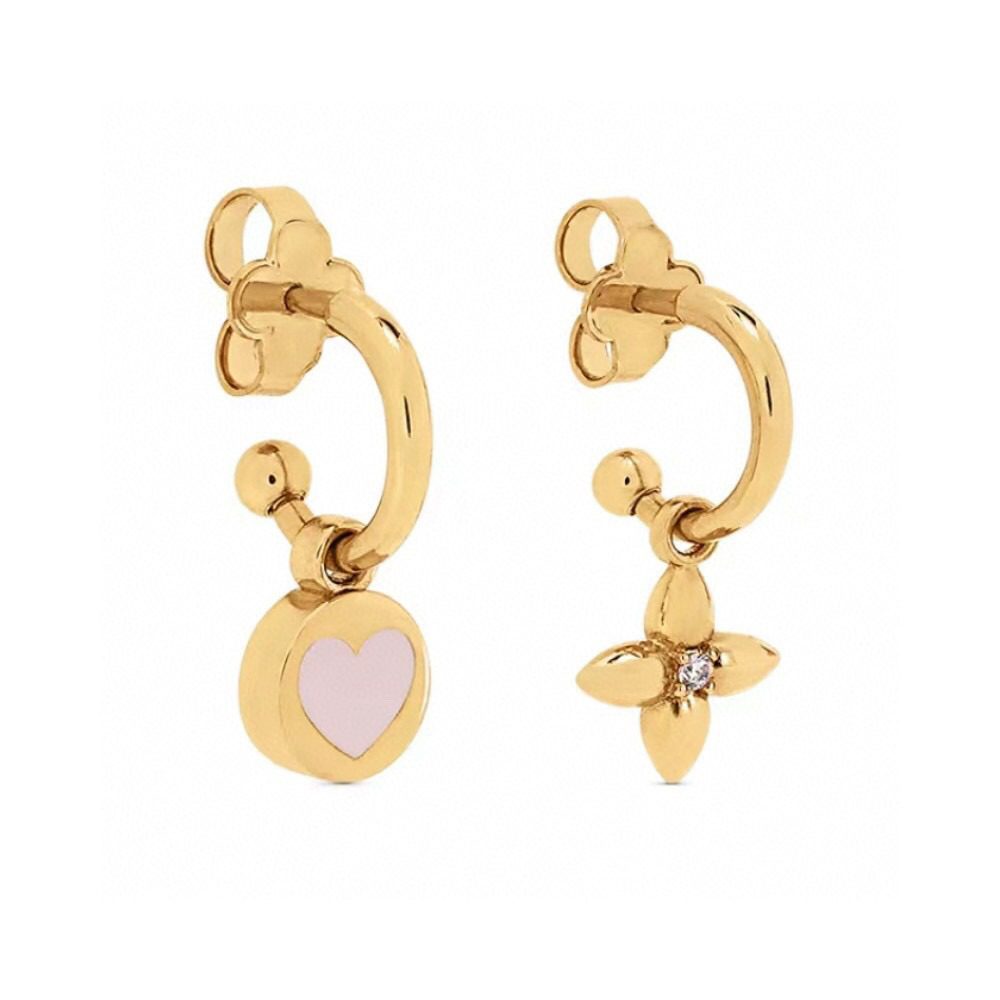 Louis Vuitton ICONIC Pink Heart Earrings view 1
