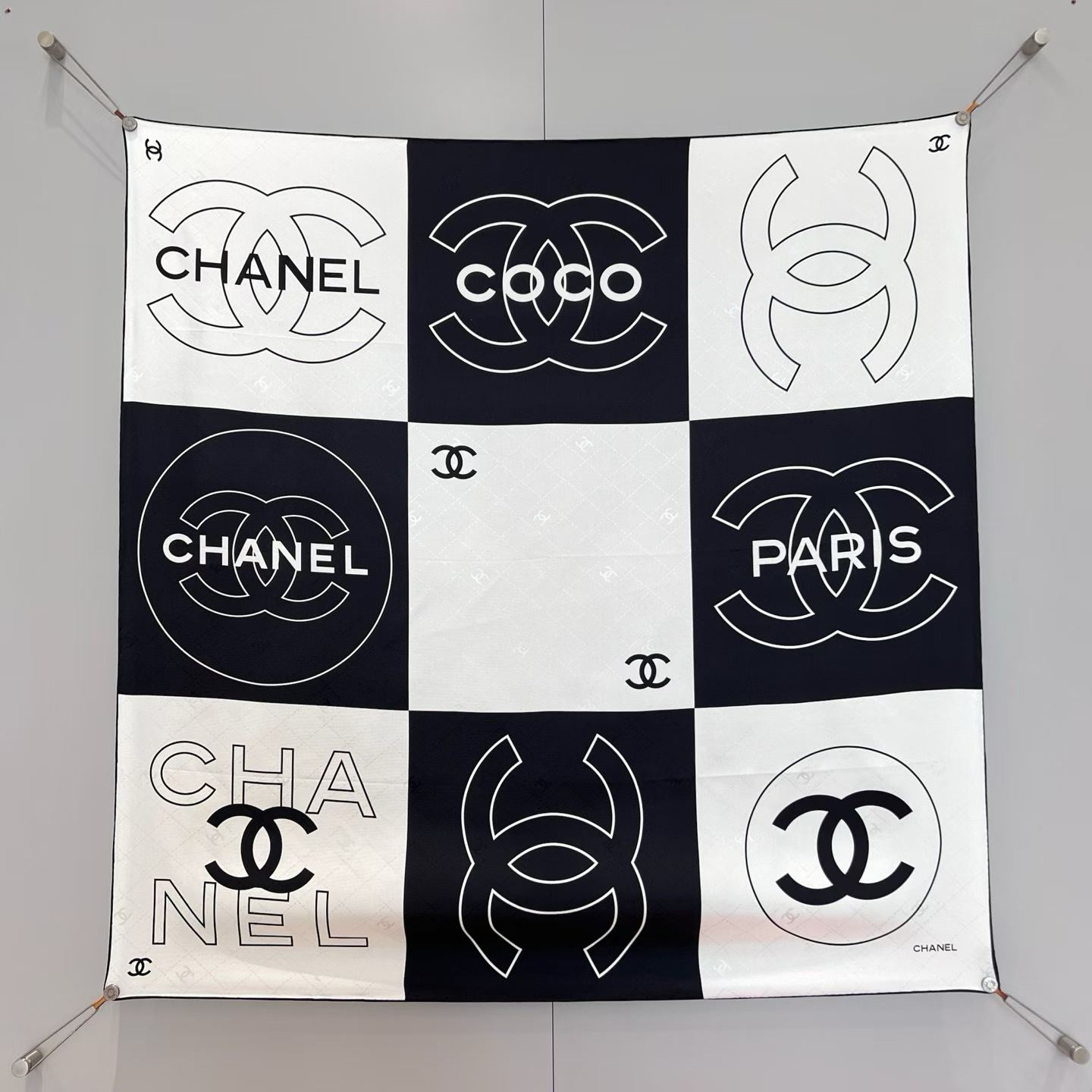 Chanel Square silk scarf view 2
