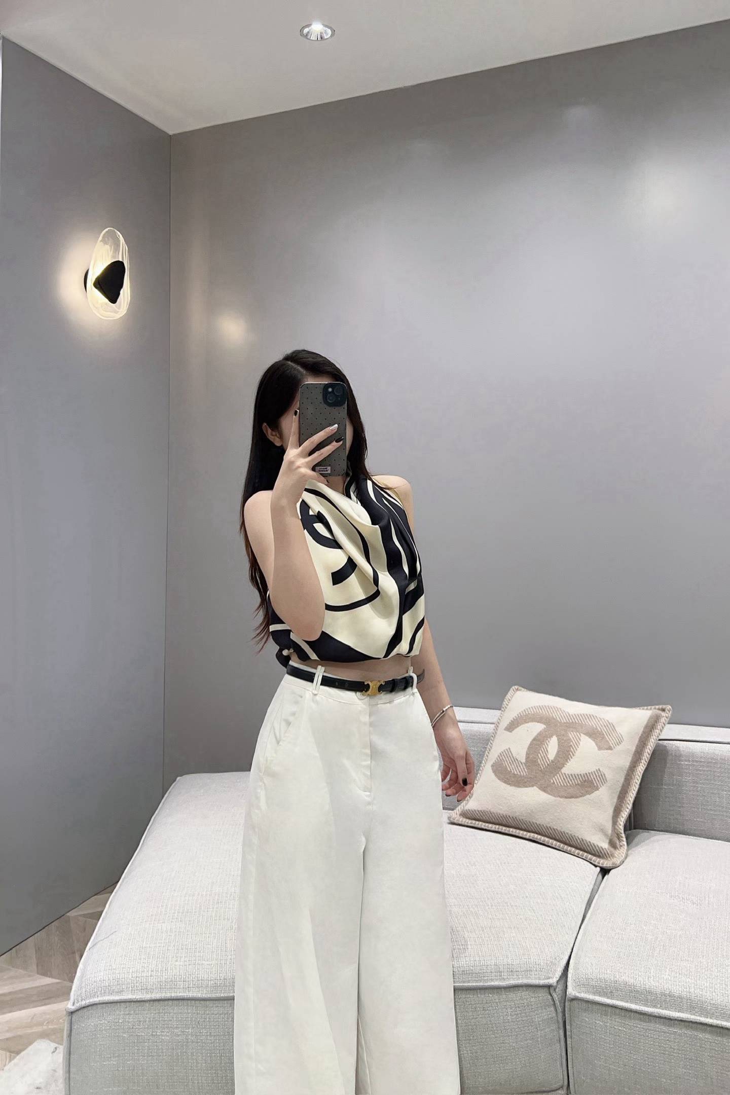 Chanel Square silk scarf view 1