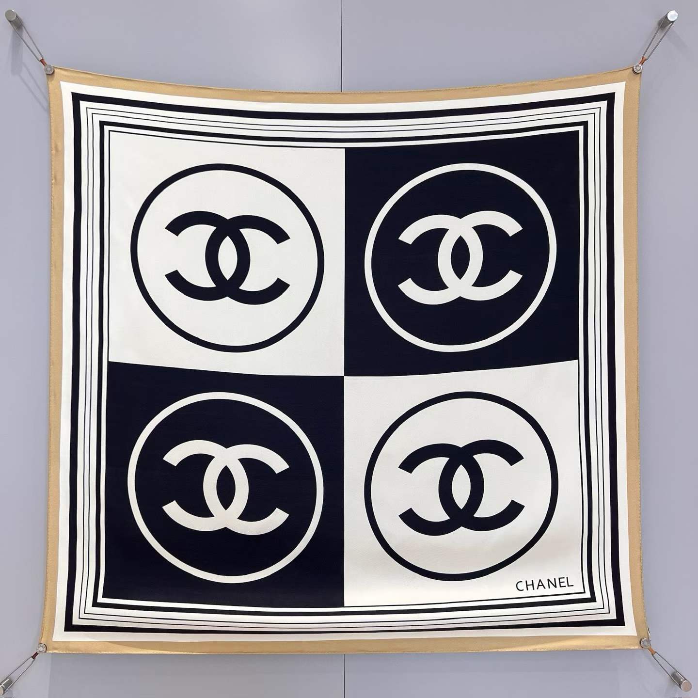 Chanel Square silk scarf view 2