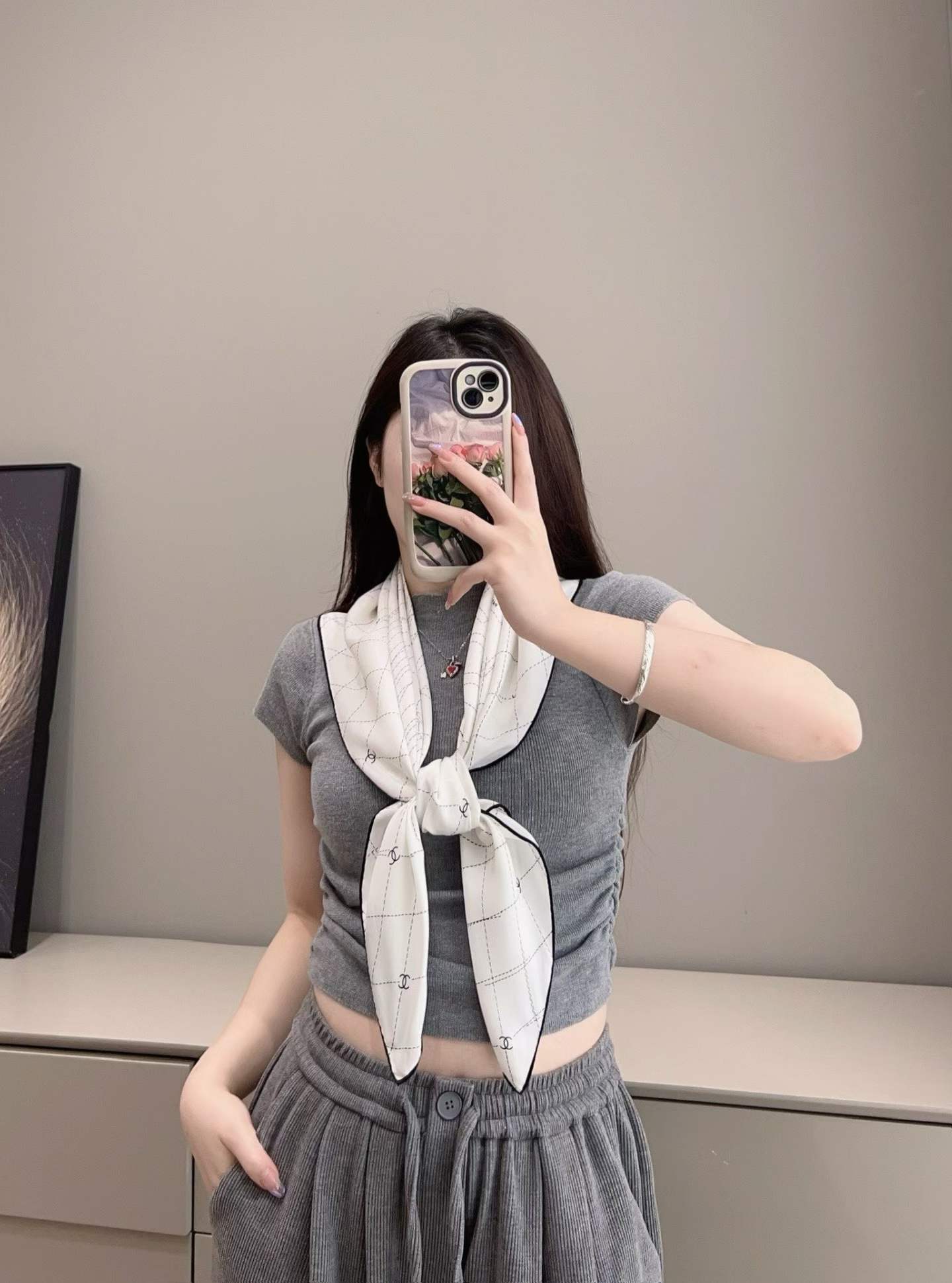 Chanel Square silk scarf view 1