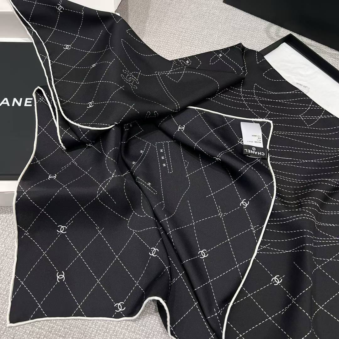 Chanel Square silk scarf view 10