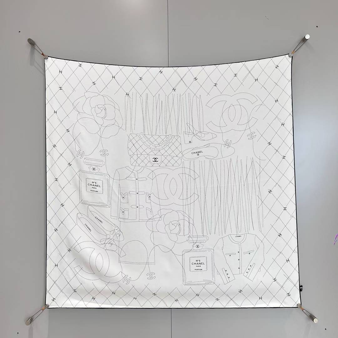 Chanel Square silk scarf view 2