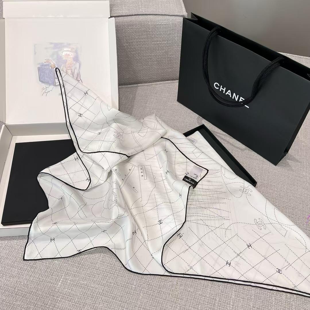 Chanel Square silk scarf view 6