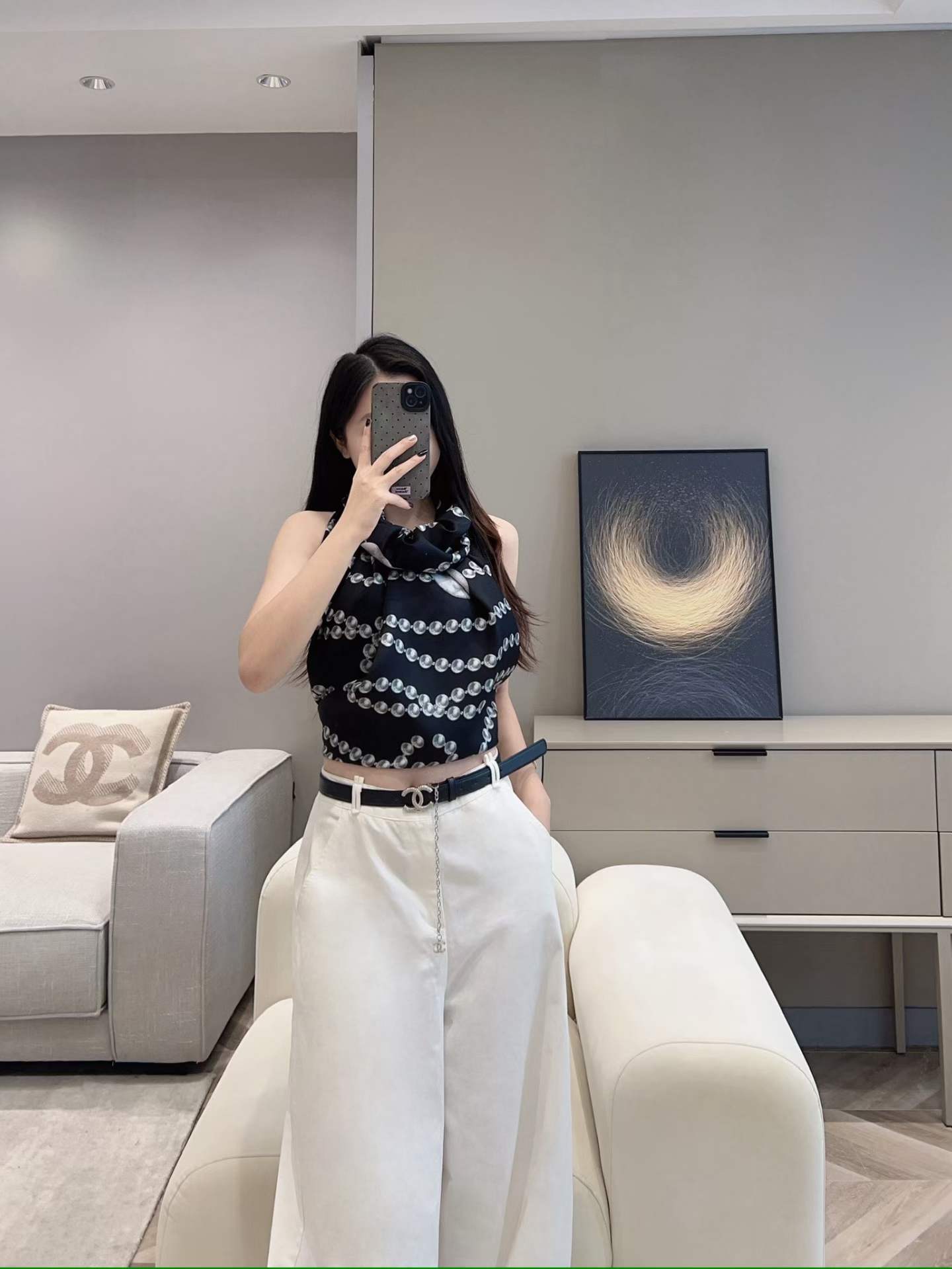 Chanel Square silk scarf view 1