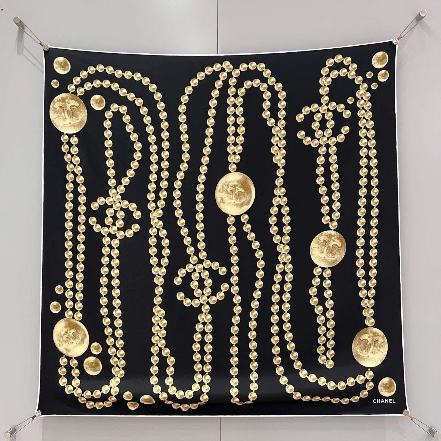 Chanel Square silk scarf view 11