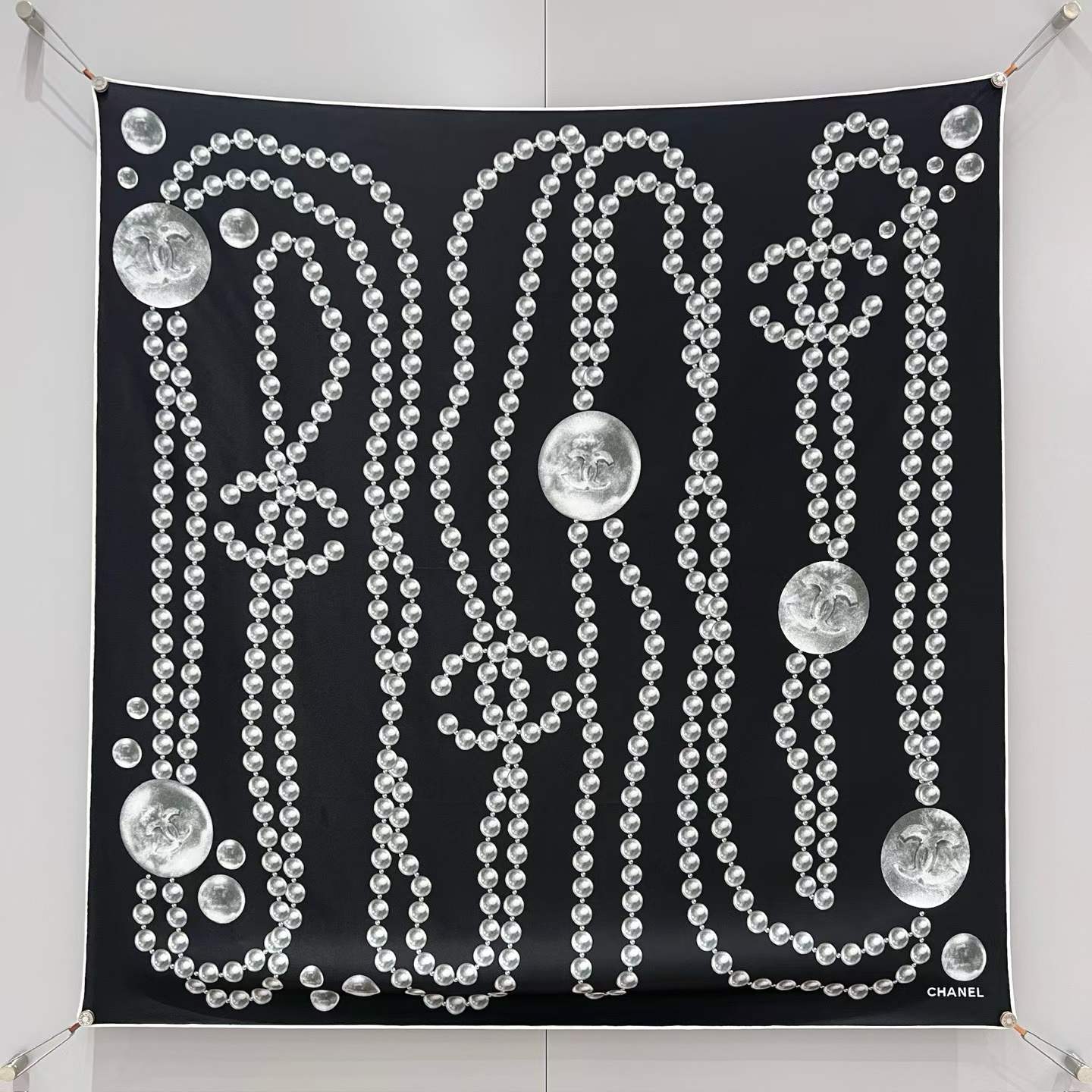 Chanel Square silk scarf view 2