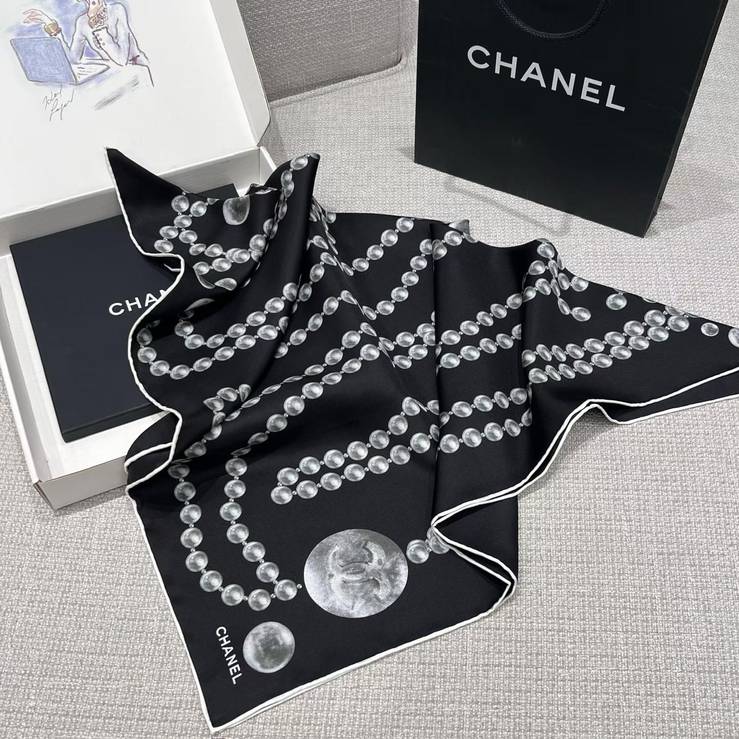 Chanel Square silk scarf view 6