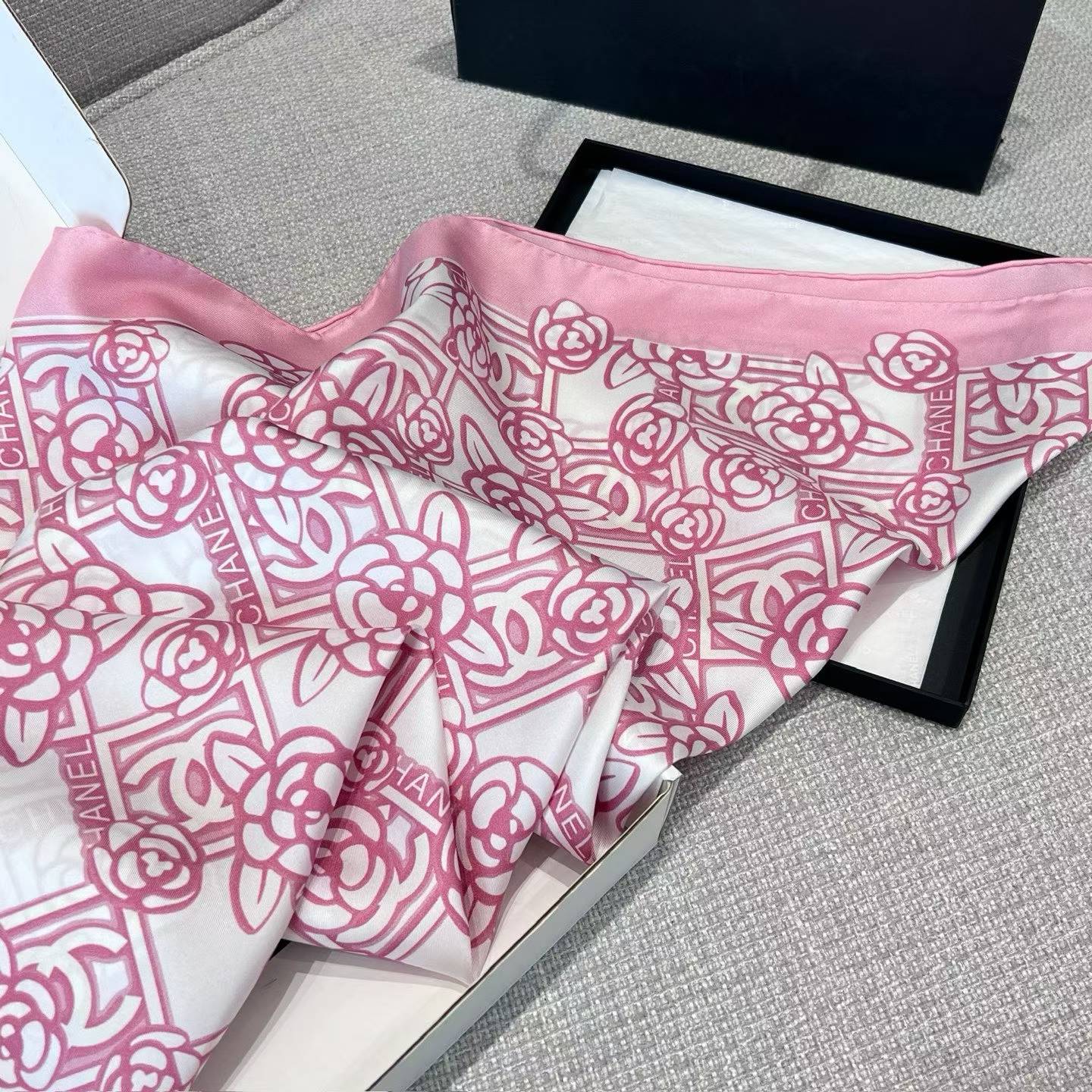 Chanel Square silk scarf view 7