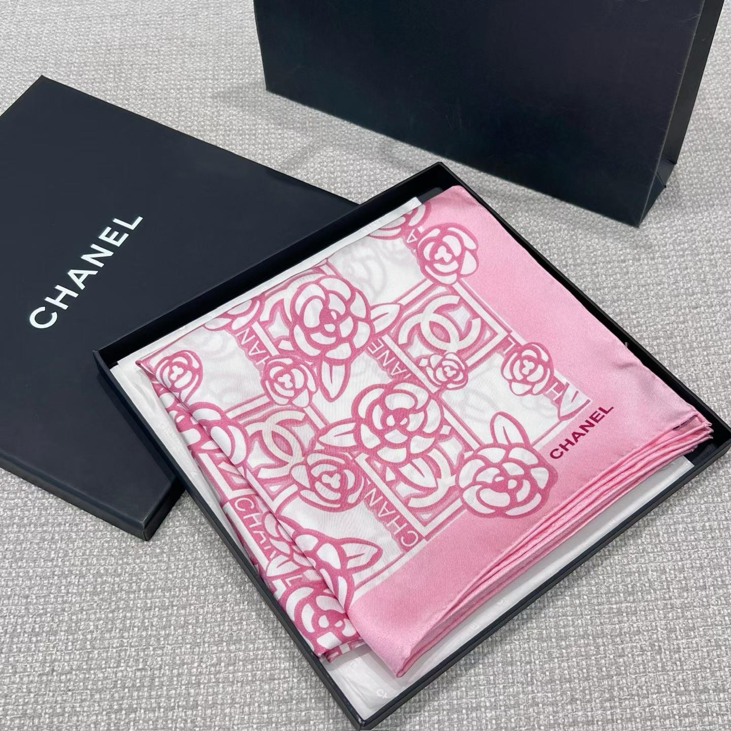 Chanel Square silk scarf view 8