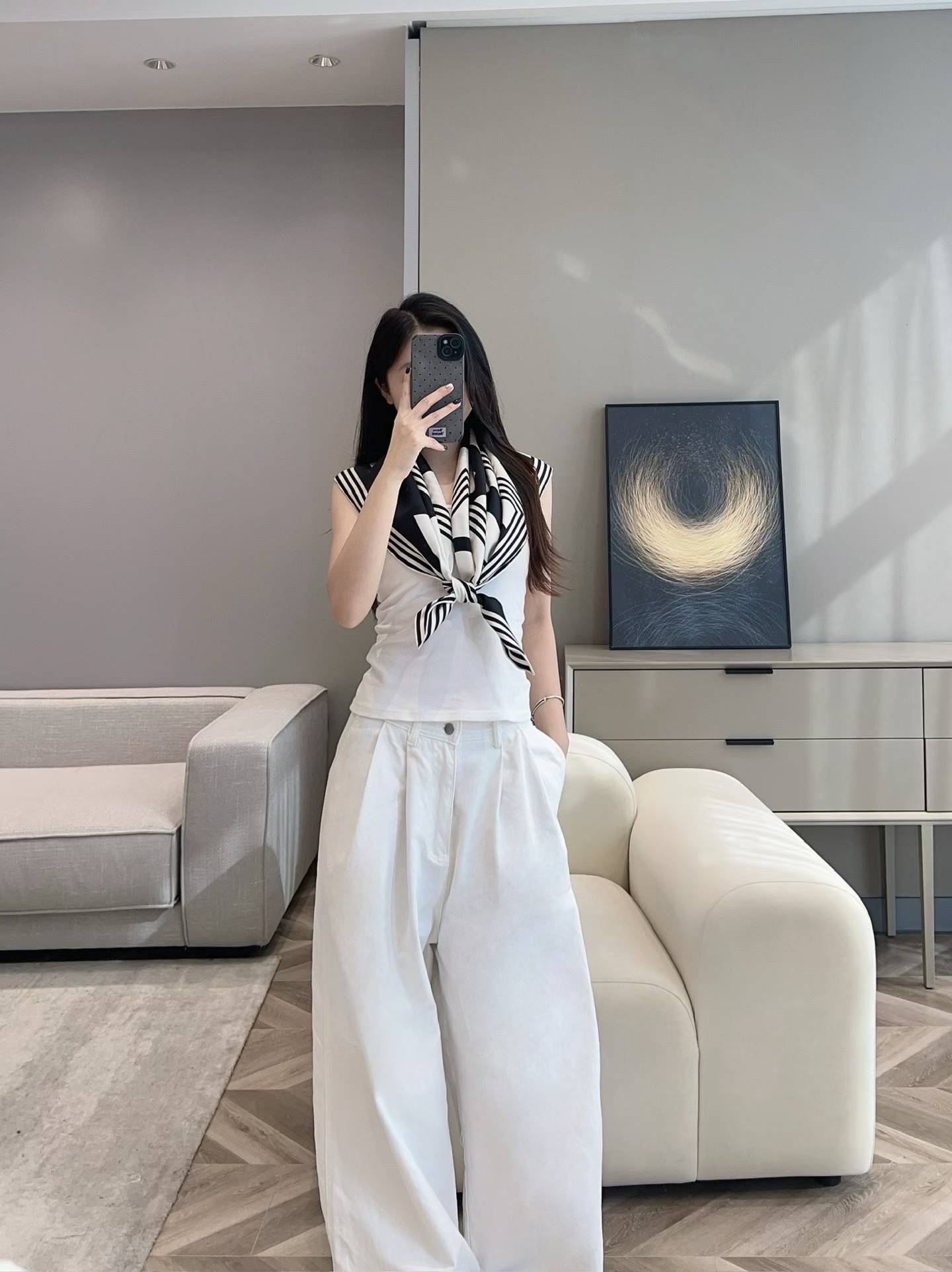 Chanel Square silk scarf view 1