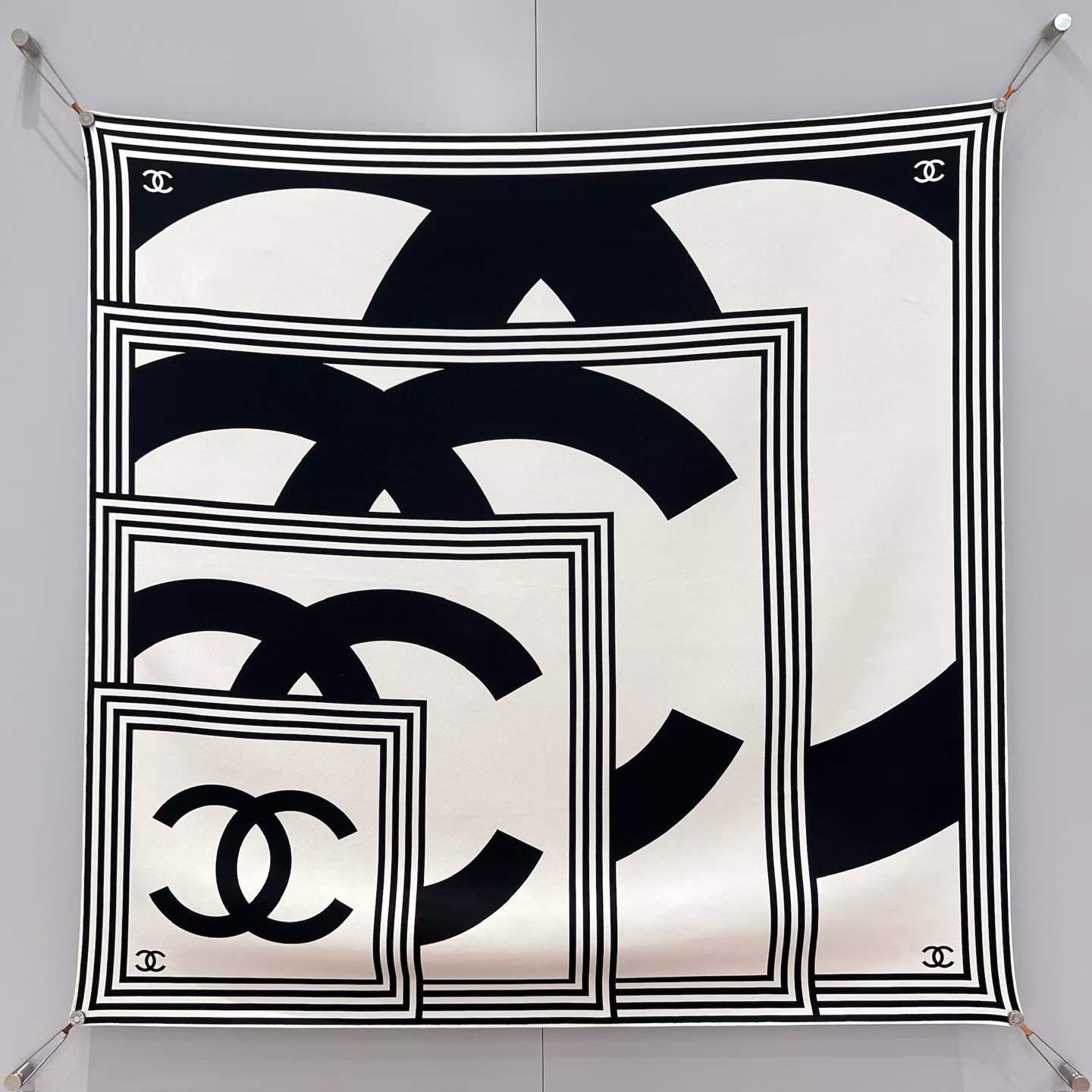 Chanel Square silk scarf view 2