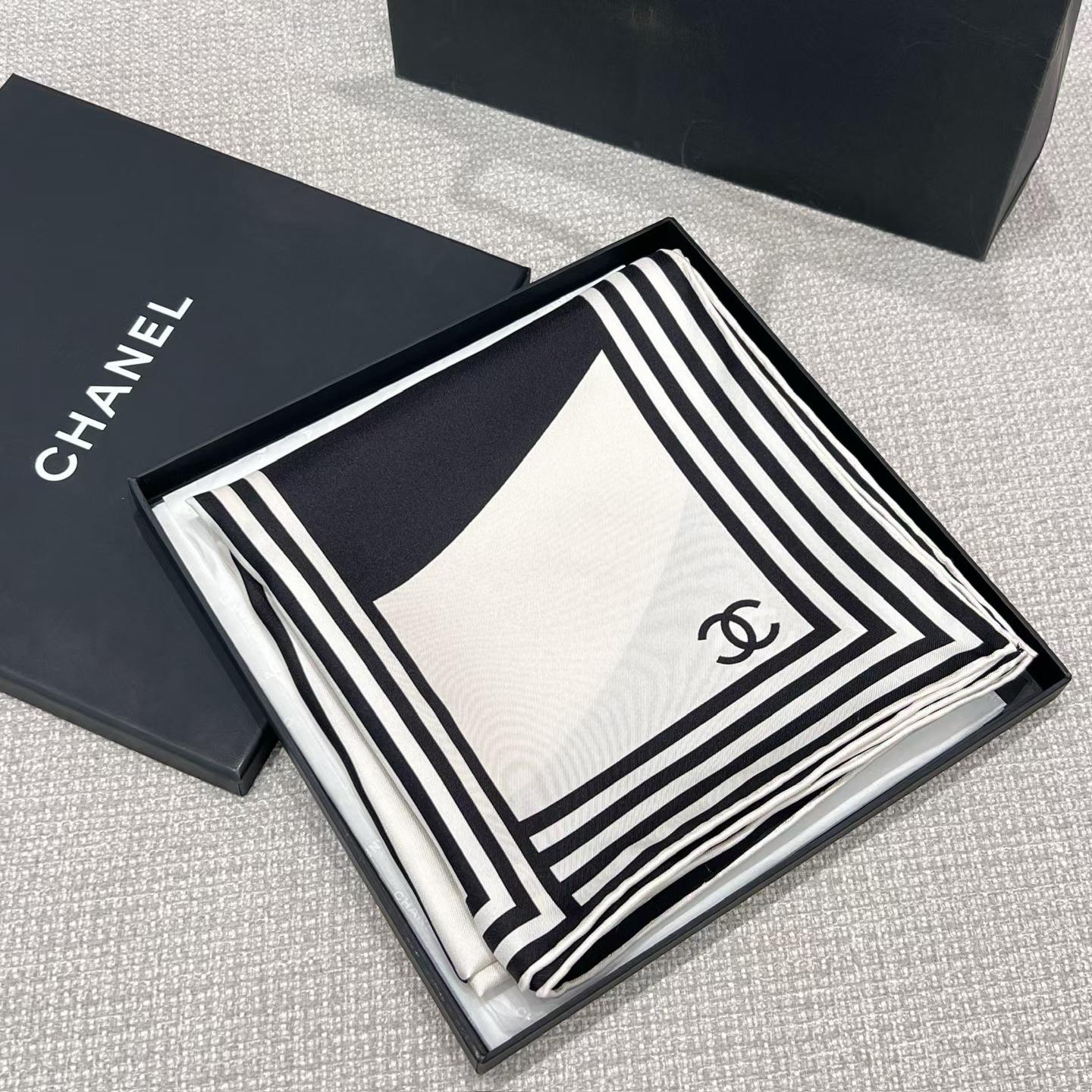 Chanel Square silk scarf view 8