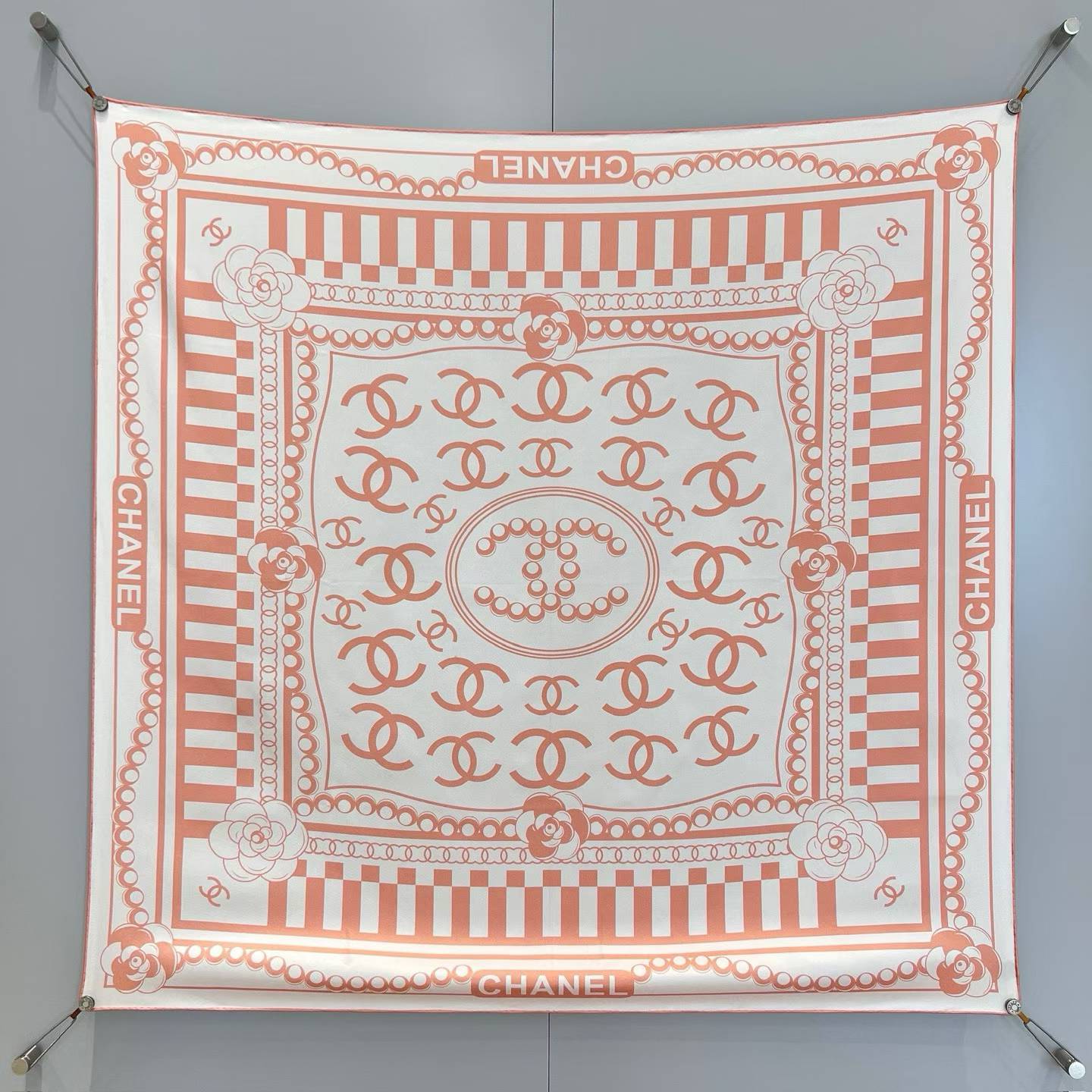 Chanel Square silk scarf view 11