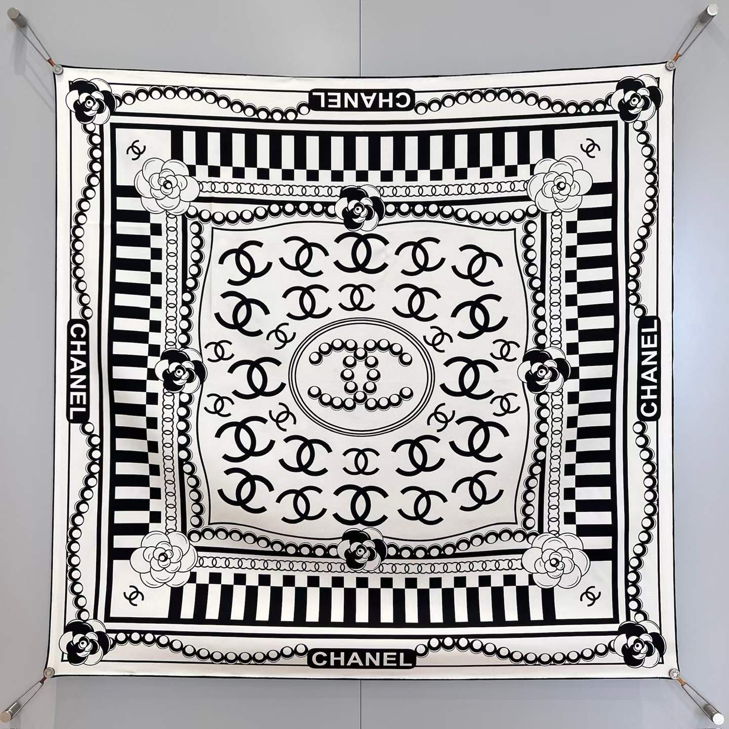 Chanel Square silk scarf view 2