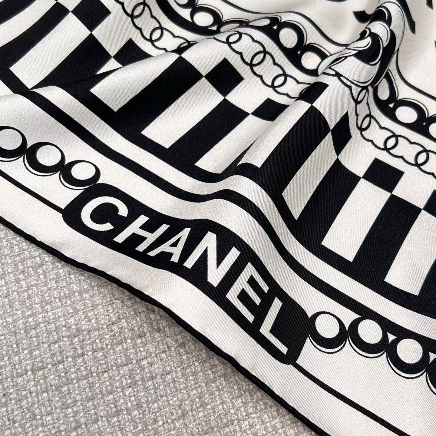 Chanel Square silk scarf view 4