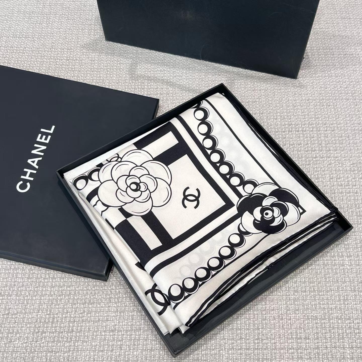 Chanel Square silk scarf view 8