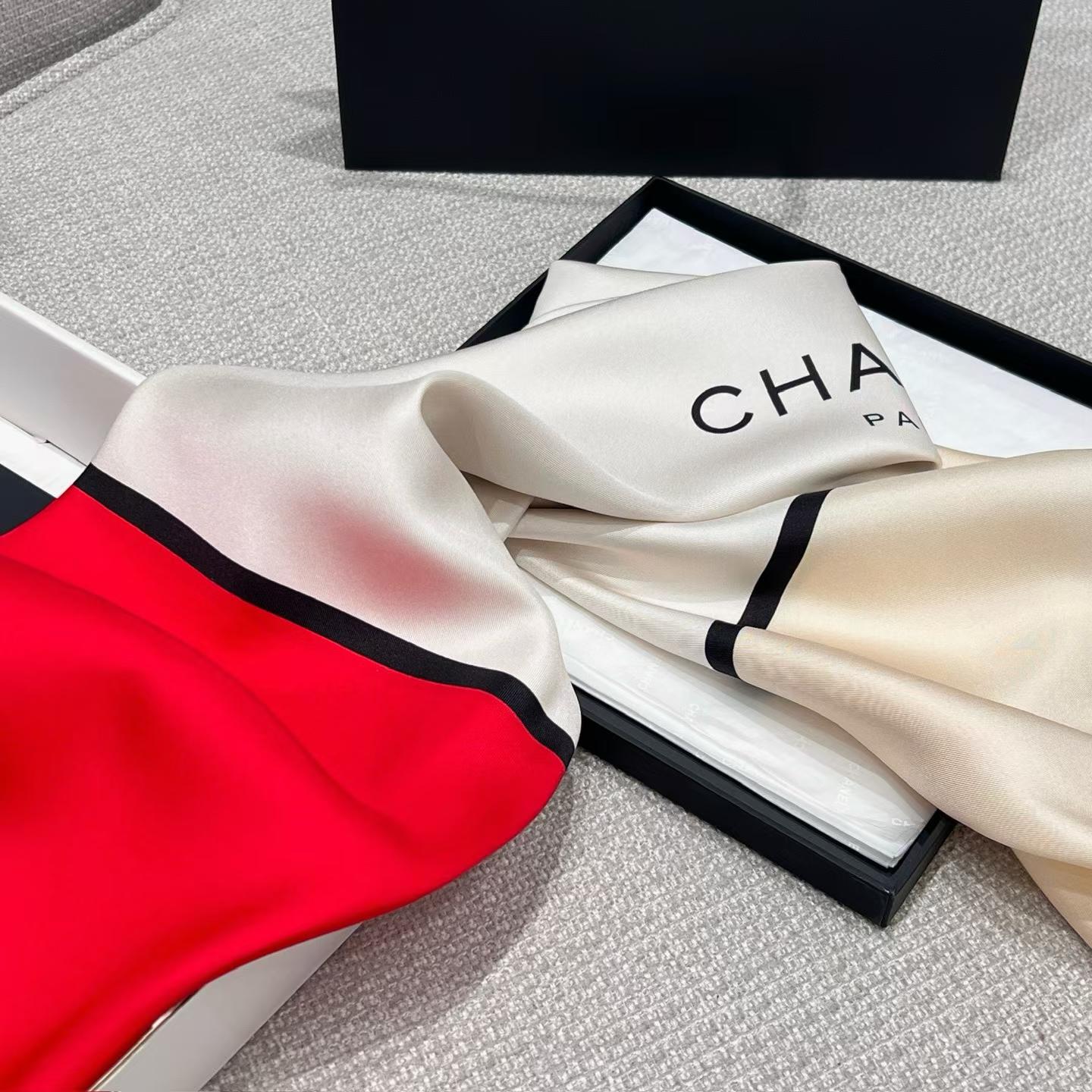 Chanel Square silk scarf view 8