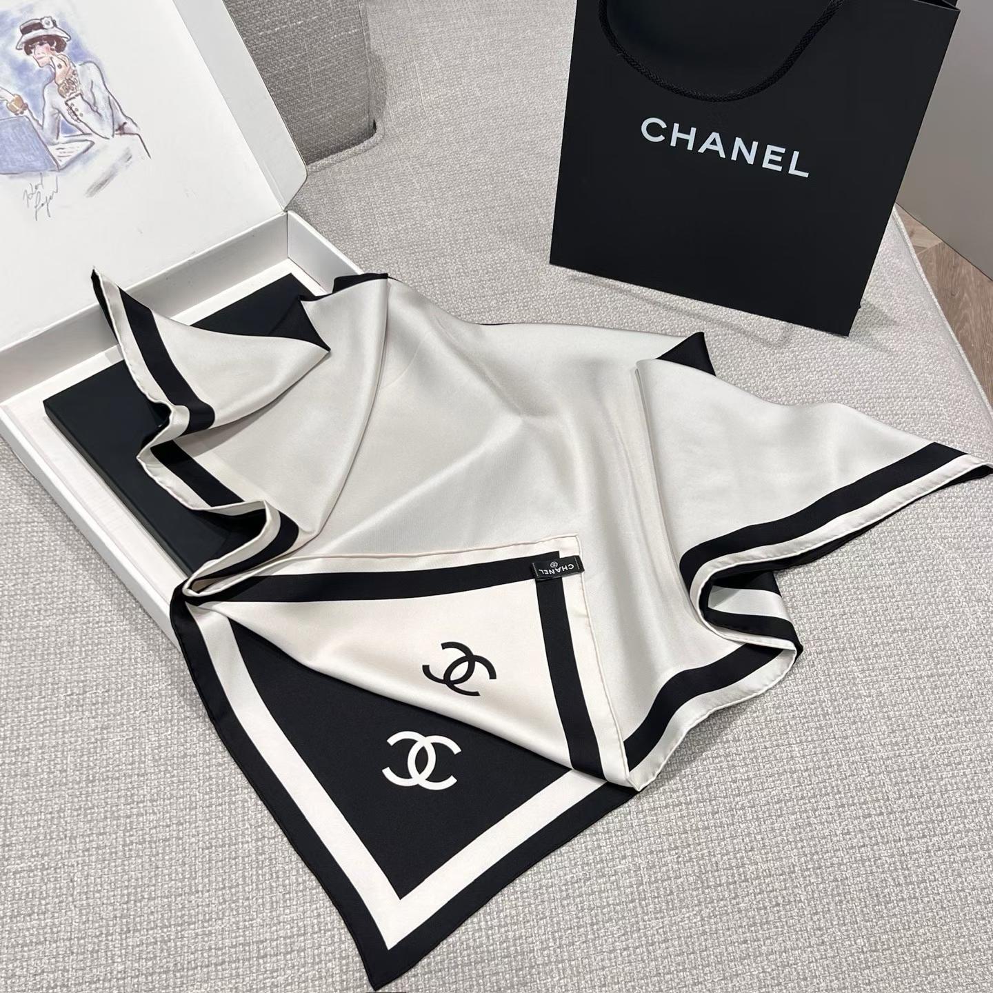 Chanel Square silk scarf view 3